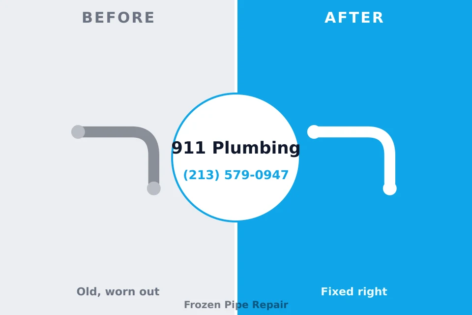 Before and after: plumbing repair Emmitsburg, MD